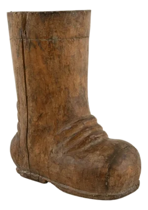 20th Century French Carved Wooden Boot Decoration