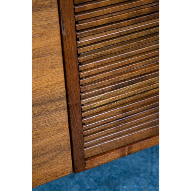 Mid Century Modern Credenza Sideboard Drexel Drawers File Cabinet Tambour Door For Sale - Image 11 of 12