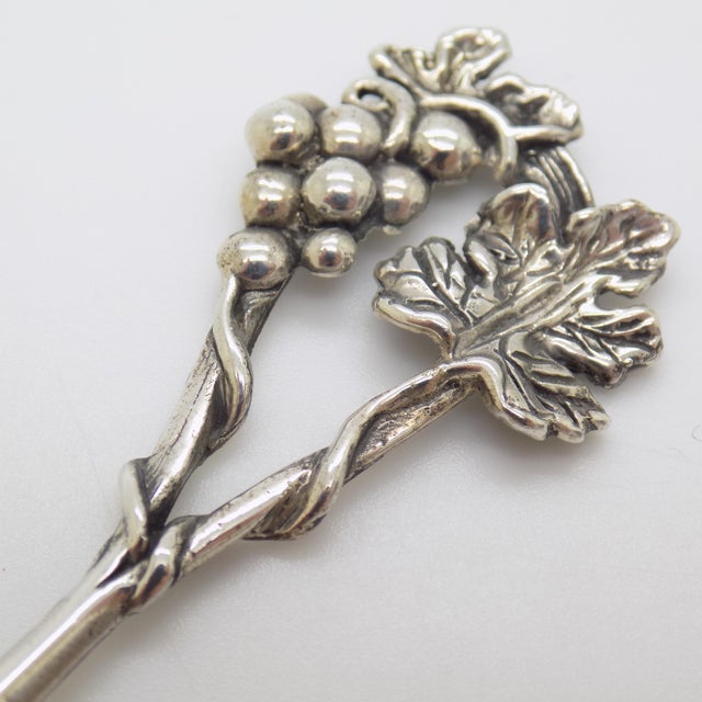 Vintage Italian Silver 800 Cake Server with Grape Design by Conti Marco, Arezzo, 1970s For Sale - Image 4 of 13