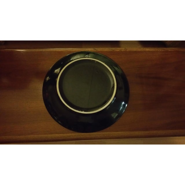 Mid 20th Century Asian Fortune Gods Hand Carved Ceramic Charger Plate For Sale - Image 5 of 5