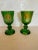 Traditional Antique Czech Bohemain Overlay Glass Goblets -A Pair For Sale - Image 3 of 11