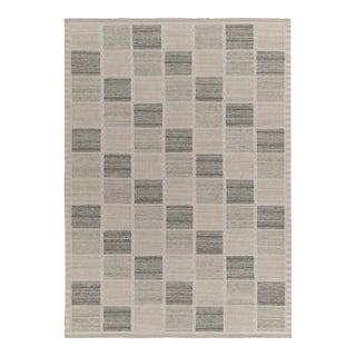 Freya Geometric Rug by Celerie Kemble for Chairish in Gray, 7'x9' For Sale
