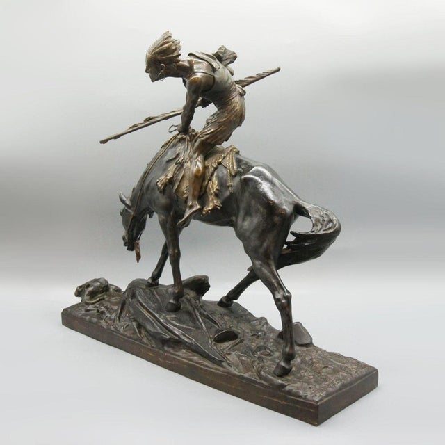 Native American on Horseback from Édouard Drouot, 1920s For Sale - Image 14 of 15