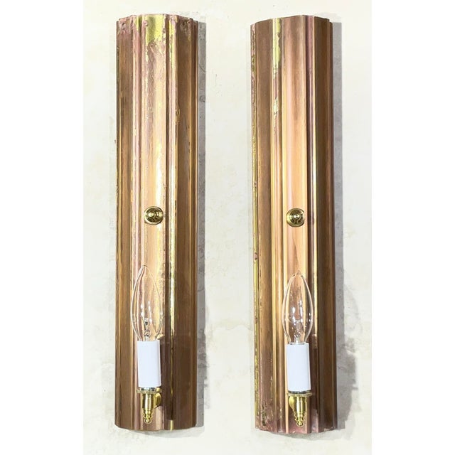 One of a Kind Pair of Joseph Malekan Repurposed Solid Bronze Sconces For Sale - Image 13 of 16