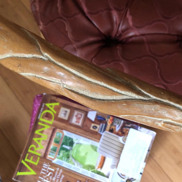 1980s 1980s Faux Bois Wooden Leaf Chair For Sale - Image 5 of 8