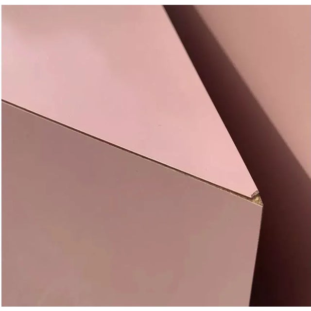 Memphis Group 1980s Blush Pink Teardrop Laminate Table For Sale - Image 4 of 7