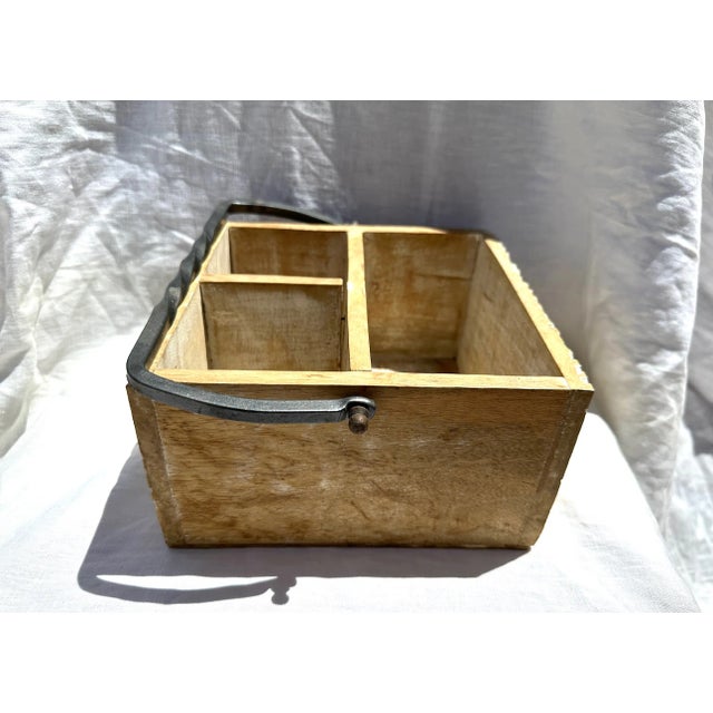 Farmhouse Carved Wood Utensil Holder For Sale In Palm Springs - Image 6 of 6