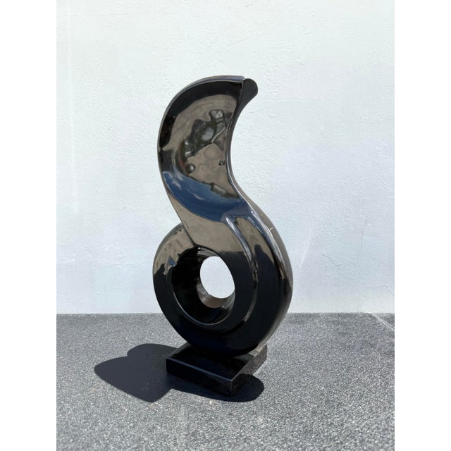 Abstract Vintage Abstract Stone Sculpture on Stone Base For Sale - Image 3 of 7