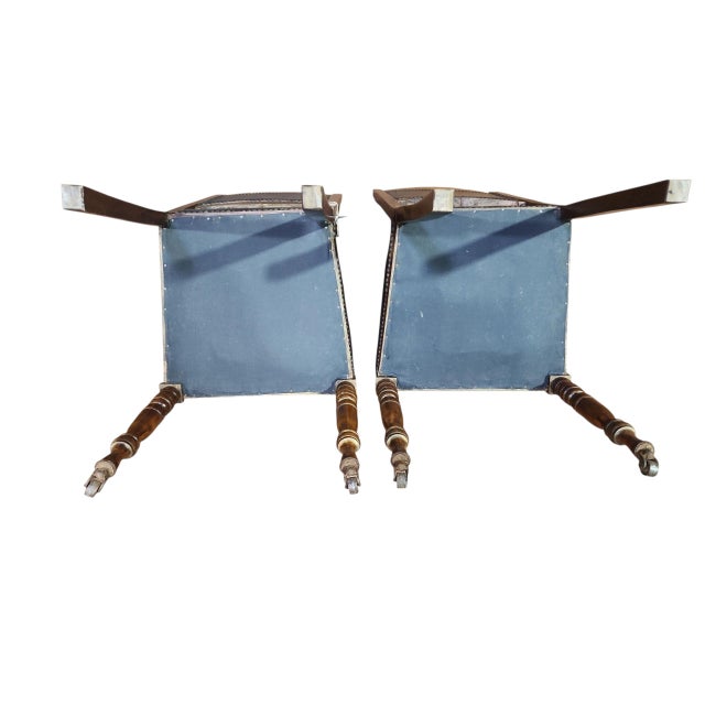 Mid 19th Century Victorian English Oak Gothic Revival Dining Chairs - A Pair For Sale - Image 4 of 6