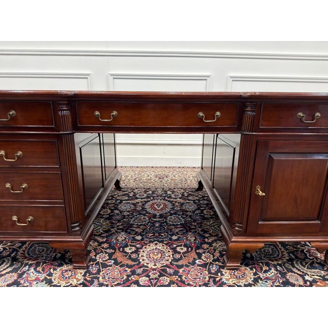 English Chesterfield Partnerdesk Desk For Sale - Image 10 of 18