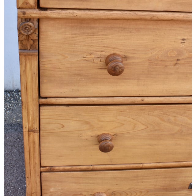 Pine Chest of Five Drawers For Sale - Image 11 of 12