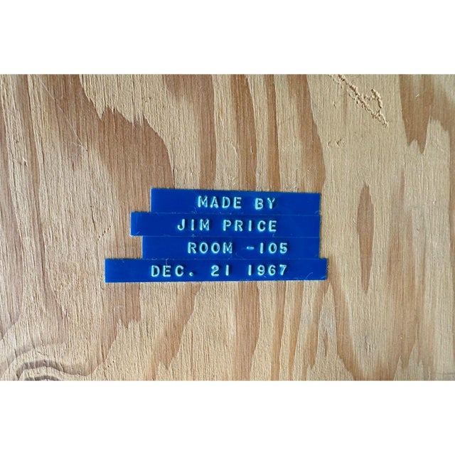 1967 Signed Psychedelic Glass Mosaic Coffee Table Studio Craft Folk Art For Sale - Image 9 of 14