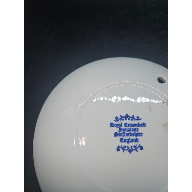 American Vintage Royal Crownford Ironstone Stanford Shire England Country Scene Poetry Plate For Sale - Image 3 of 3