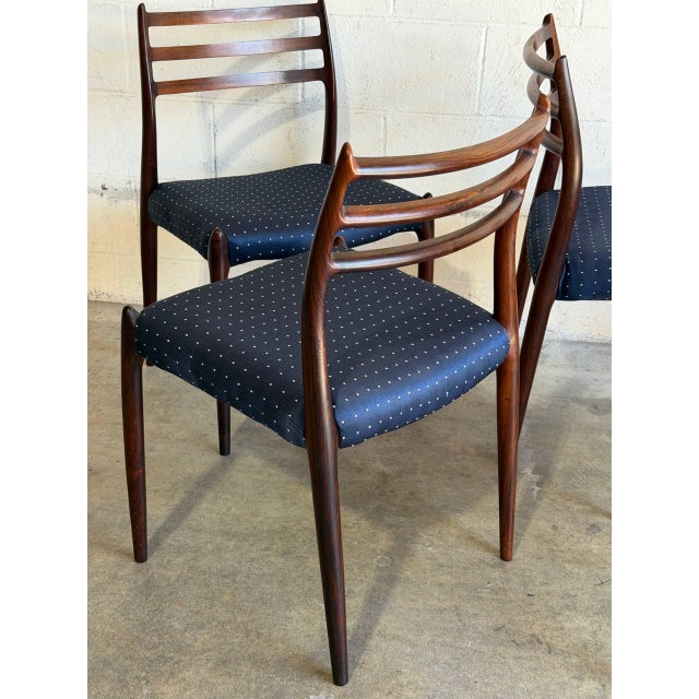 In Style of J.l. Moller Set of 6 Model 78 Dining Chairs Solid Rosewood Denmark Mid-Century Modern 1960s For Sale - Image 15 of 15