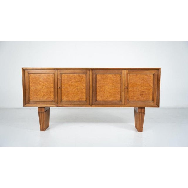 Mid-Century Art Deco Style Wooden Sideboard, Italy For Sale - Image 3 of 13