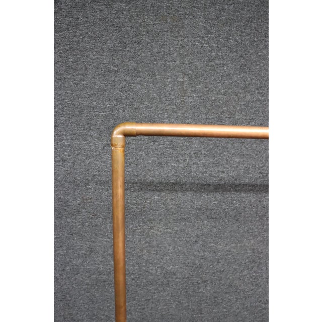 Mid-Century Modern Industrial Copper Pipe Garment Rack or Retail Clothing Display Stand For Sale - Image 3 of 13