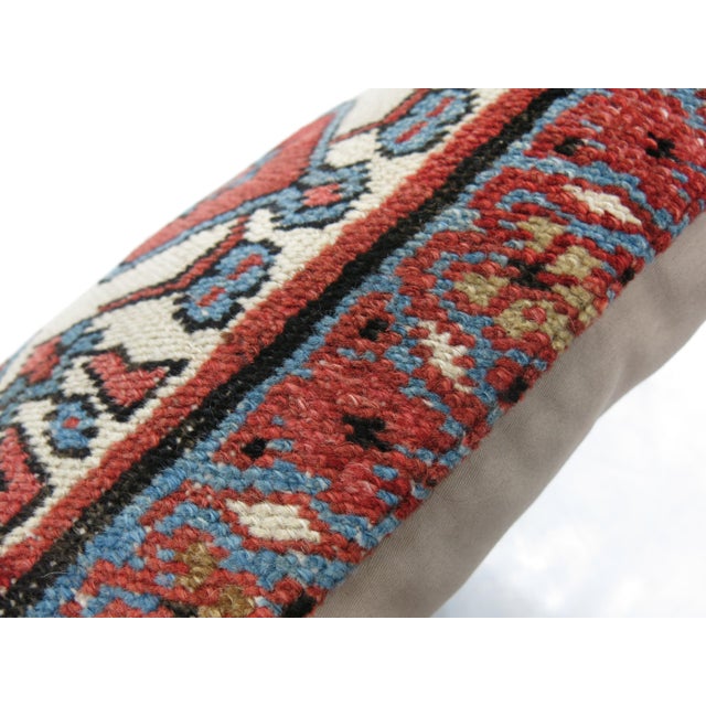 Antique Zabihi Collection Persian Serapi Rug Pillow For Sale - Image 4 of 4