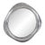 Martine Abstract Cast Iron Mirror in Silver For Sale