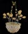 Metal Glass Flower Chandelier with Gold Inclusions, 1950s For Sale - Image 7 of 18
