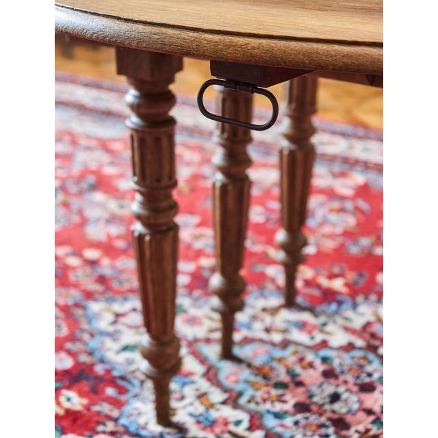 Wood Extendable Table in Oak with Gate Legs For Sale - Image 7 of 15