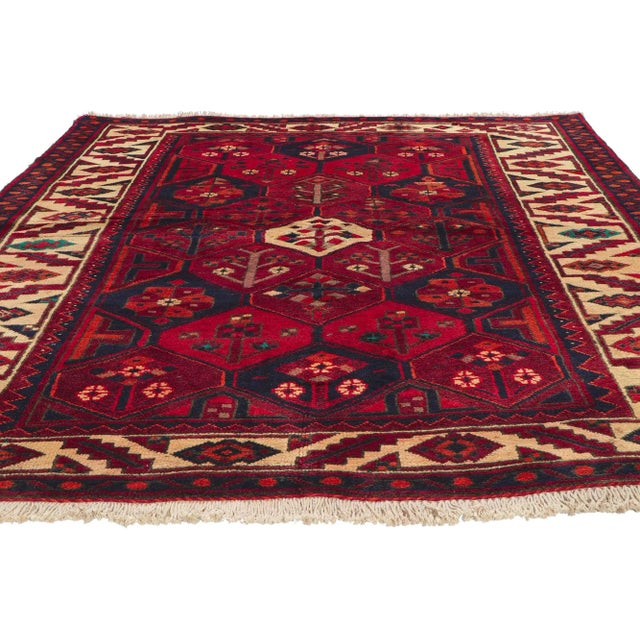 Traditional Vintage Persian Bakhtiari Rug - 06'00 X 06'07 For Sale - Image 3 of 10