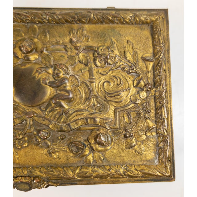 19th Century French Gilt Bronze Neoclassical Dresser or Jewelry Box For Sale - Image 10 of 14