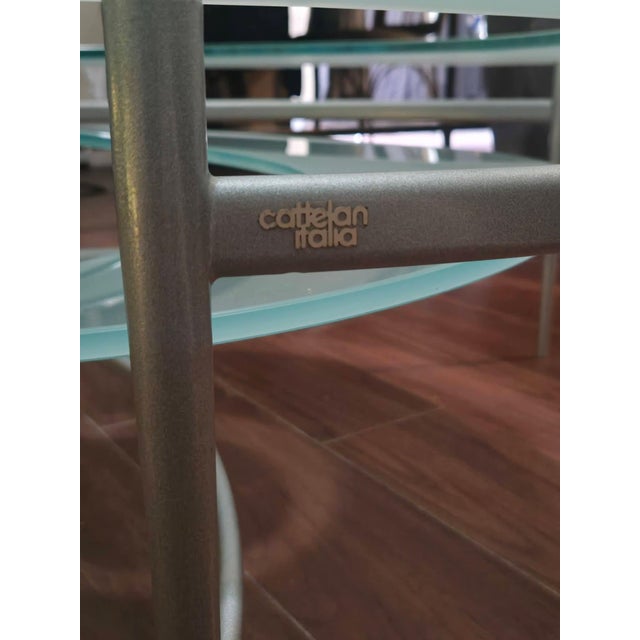 Cattelan Italia Vintage 1990s Postmodern Giorgio Cattelan "Spiral" Glass Coffee Table For Sale - Image 4 of 4
