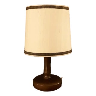 Vintage German Table Lamp in Beech, 1960s For Sale