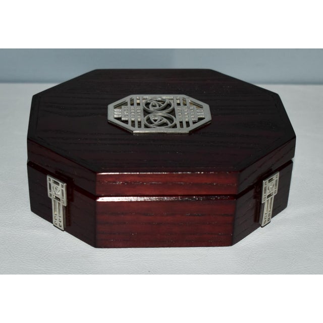 Vintage Carrick Oak Octagonal Box W/Celtic Design For Sale - Image 9 of 12