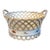 Antique Early 19th Century Old Paris Porcelain Reticulated Centerpiece Fruit Basket Decorated With Floral Sprig For Sale