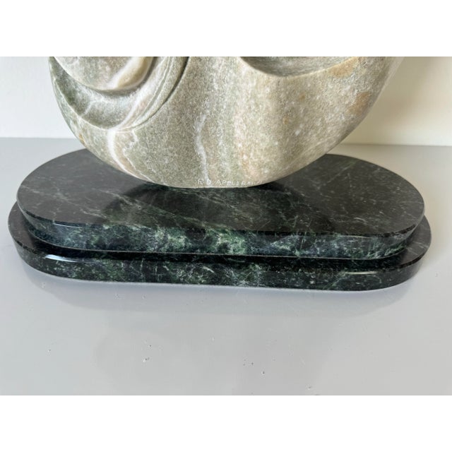 Vintage R. D. Applebaum Abstract Free- Form Hand-Carved Marble Sculpture For Sale - Image 11 of 12