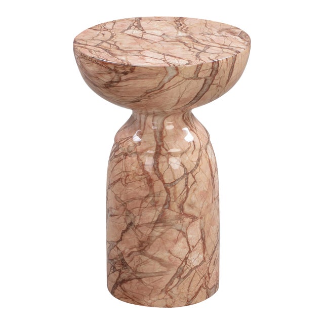 Rue Sunset Marble Side Table For Sale