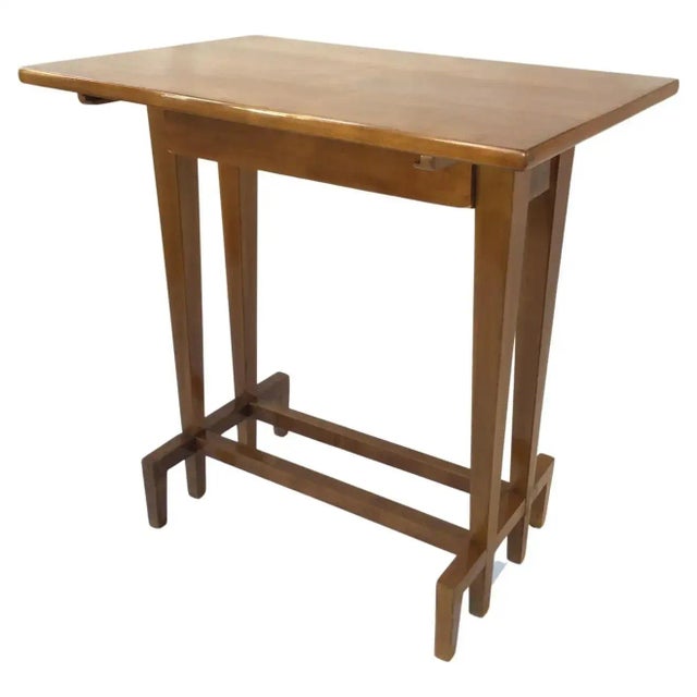 1920s Walnut Architectural Side Table For Sale - Image 13 of 13