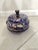 Metal Early 20th Century Blue Glass & Silver Floral Overlay Bowl With Lid For Sale - Image 7 of 7