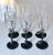 1960s French Cristal d'Arques Angelique Twisted Stem Onyx Flutes- Set of 6 For Sale - Image 4 of 6
