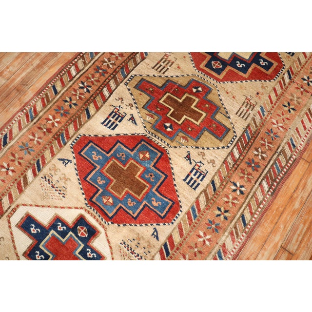 Brown Vintage Zabihi Collection Persian Tribal Runner - 3'7" x 10' For Sale - Image 8 of 8