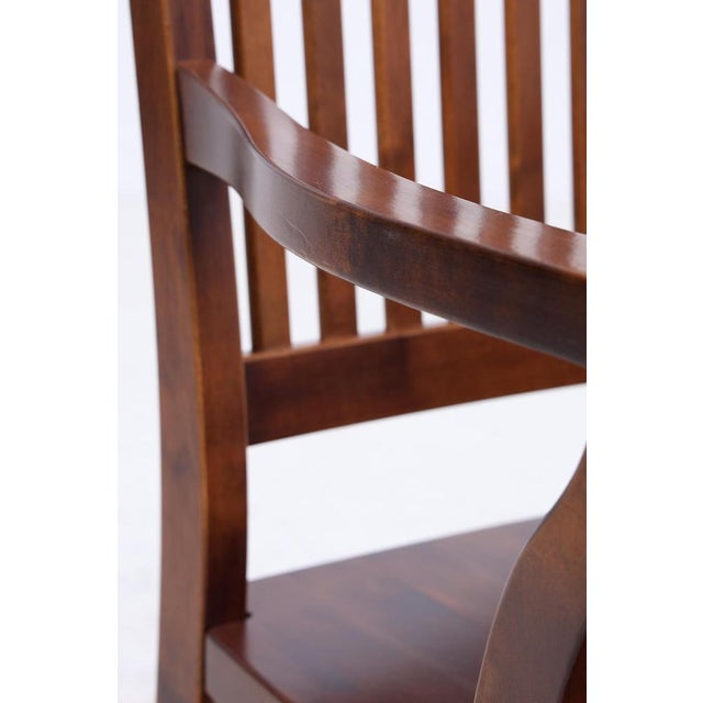 Brown Vintage Wooden Swivel Office Chair For Sale - Image 8 of 15