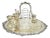 Antique Victorian Silver Plated Footed Cut Glass Breakfast Set Toast Rack W Tray For Sale