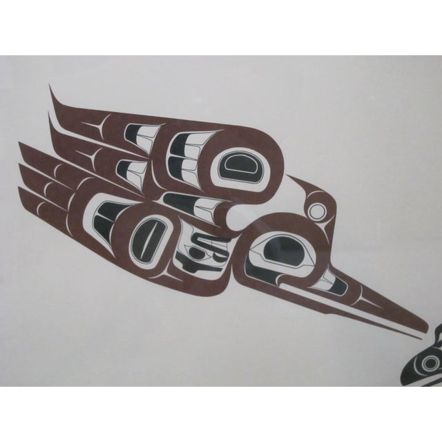 Native Northwest Haida artist Tom Speer screen print, 'Kingfisher', showing the . Titled, Artist Proof, Edition of 250,...