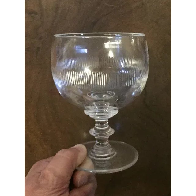 Transparent Antique Early 19th Century George III Anglo Irish Glass Crystal Wine Glasses - Set of 4 For Sale - Image 8 of 13