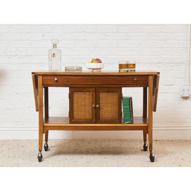 Vintage Refinished Mid Century Bar Cart For Sale - Image 10 of 12
