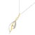 Contemporary Espira 10K Two-Tone Gold Round Cut Diamond Cascade Pendant Necklace (1/10 cttw, J-K Color, I2-I3 Clarity) For Sale - Image 3 of 6