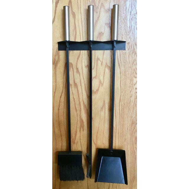Traditional Vintage Modernist Fire Tool Set- 3 Pieces For Sale - Image 3 of 12