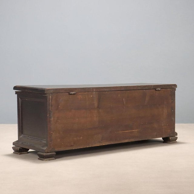 Neo-Renaissance Style Chest in Walnut-Stained Fir For Sale - Image 11 of 13