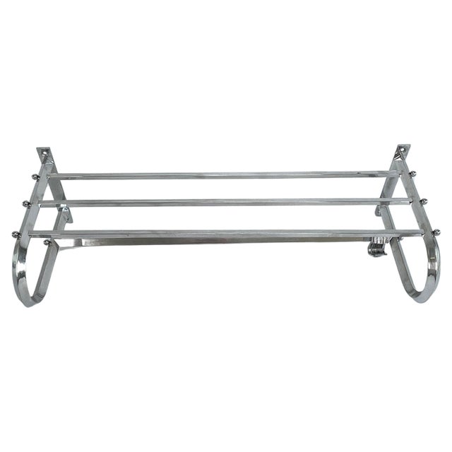 Silver Art Deco Coat Rack in Chrome, 1940s For Sale - Image 8 of 8