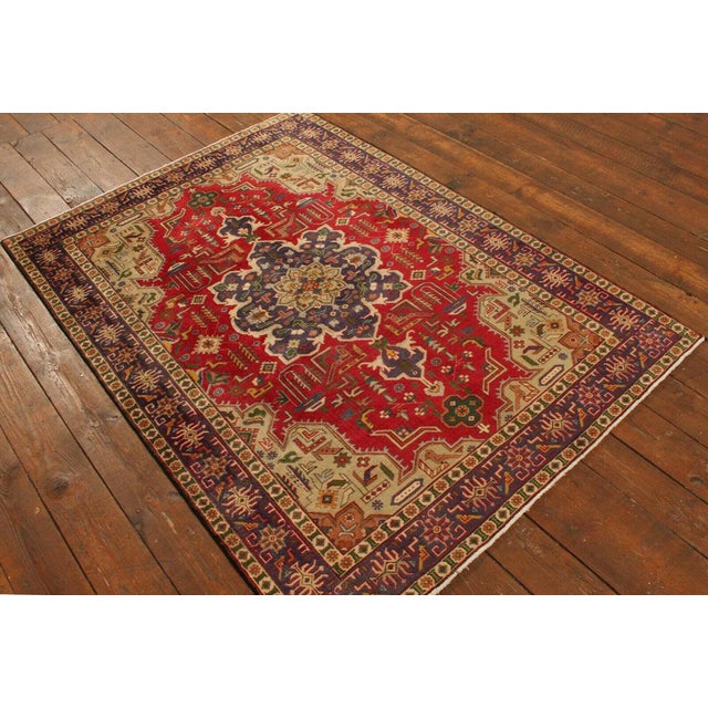 Middle Eastern Hand-Knotted Rug For Sale - Image 5 of 11
