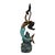 Large Bronze Mermaid and Fish Fountain Sculpture - 62"h For Sale In Dallas - Image 6 of 9