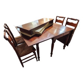 Late 20th Century Willett Wildwood Cherry Wood Dining Set For Sale