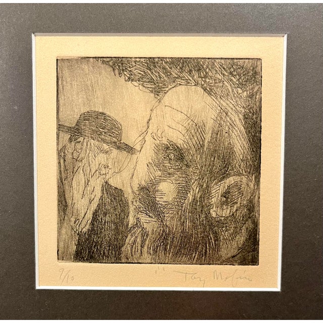 Rare Original Tony Mafia Etching – Jewish Theme, Limited Edition 9/10 Offered is a rare, original signed etching by Tony...