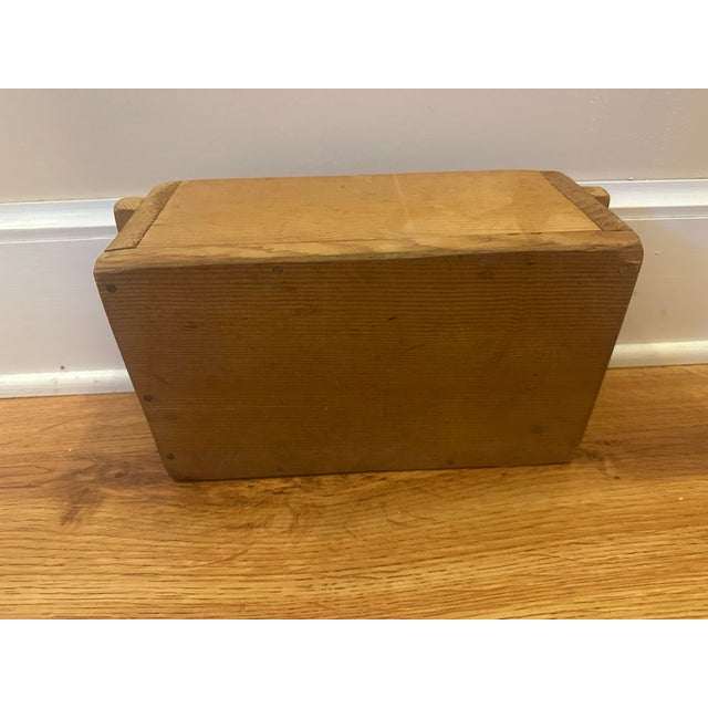 Vintage Hand Crafted Wooden Building Blocks With Original Storage Box – Rustic Montessori Style Set For Sale In South Bend - Image 6 of 8